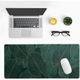 thumbnail image 2 of Tropical Leaves Extended Mouse Pad, XL Gaming Mouse Pads, Large Big Mousepad Laptop Computer Keyboard Mat Desk Pad with Non-Slip Base Stitched Edge for Gaming Office, 31.5x11.8 Inch, 2 of 5