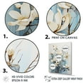 thumbnail image 3 of Designart "Beautiful White And Blue Magnolia Blooms II" Magnolias Wall Art Living Room, 3 of 7
