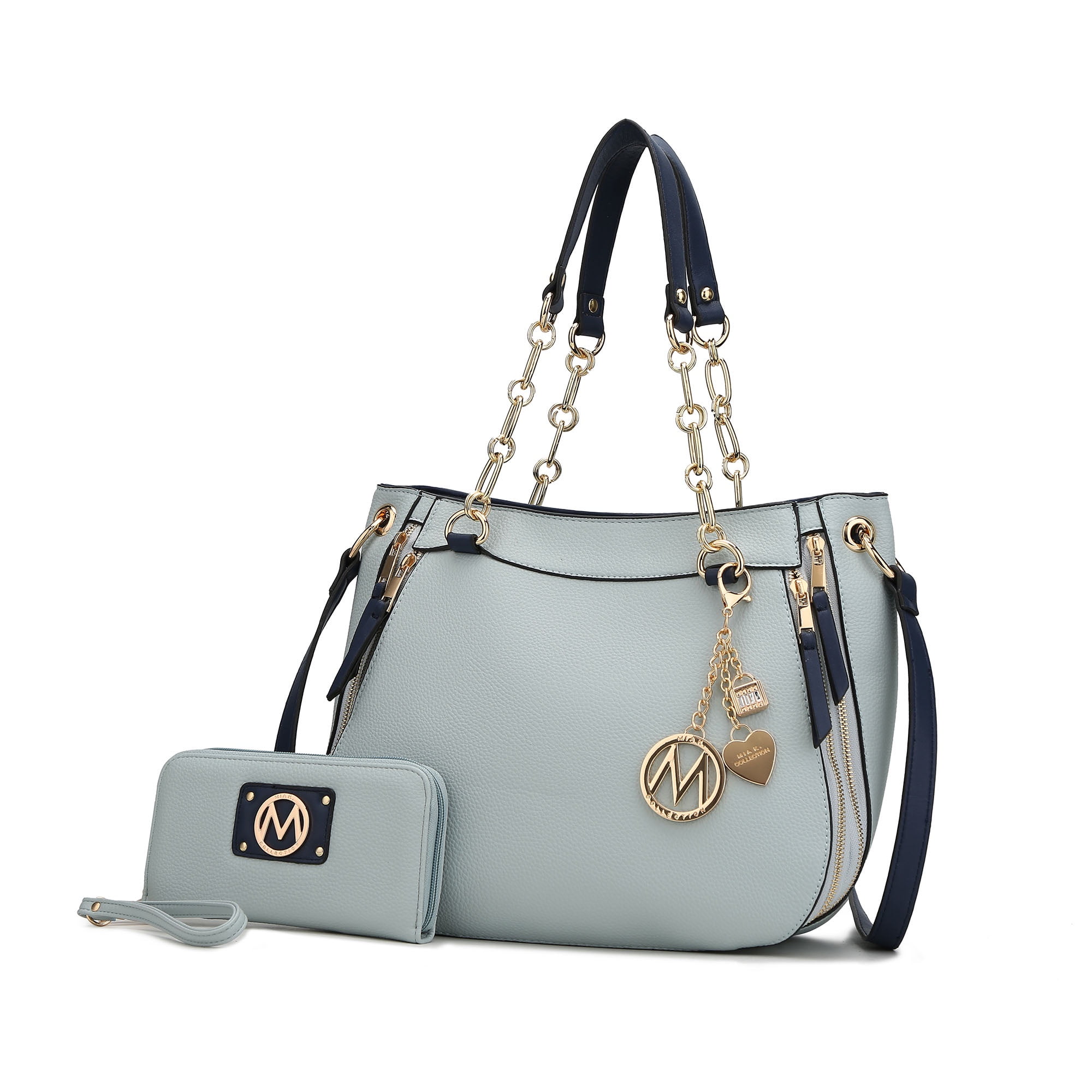 MKF Collection Gardenia Vegan Leather Women's Tote Bag & Wallet