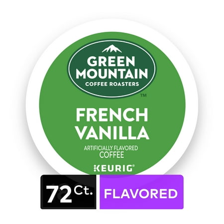 French Vanilla Flavor Oil - (4 Pack) Green Mountain Coffee French Vanilla, Flavored Keurig K-Cup Pods, Light Roast, 18 Count