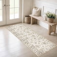thumbnail image 6 of Washable Kitchen Runner Rug 60" x 22", Non-Slip Soft Low Profile Kitchen Rug, Farmhouse Distressed Floral Oriental Rug for Kitchen, Hallway & Laundry Room, 6 of 6