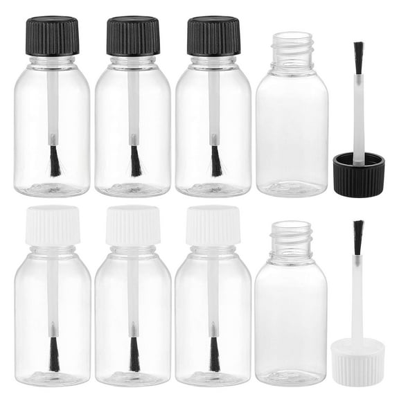 20 Packs 30ml/1oz Plastic Brush Applicator Cap Bottles for Glue Paint Art Journal and House Project DIY