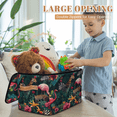 thumbnail image 4 of CURLYOOT Animal Forest Wildlife Giraffe Leopard Storage Bins with Lid, Decorative Fabric Storage Boxes, Foldable Closet Shelf Organizer Baskets for Bedroom, Living Room, Home, 4 of 8