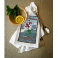 thumbnail image 2 of Malibu, California, Santa Surfing (100% Cotton Tea Towel, Decorative Hand Towel, Kitchen and Home), 2 of 3