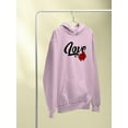 thumbnail image 3 of Love With Rose Hoodie Women -Image by Shutterstock, Female x-Large, 3 of 4