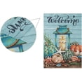 thumbnail image 2 of Autumn Fall Welcome Garden Flag 12x18 inch Double Sided Decorative Pumpkin Wooden Starfish House Yard Flags for Spring Summer Garden Yard Outdoor Indoor Lawn Farmhouse Outside Decoration, 2 of 6