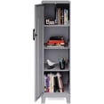 thumbnail image 4 of Pemberly Row 4 Shelf No Assembly Metal Storage Locker Cabinet in Arctic Silver, 4 of 11