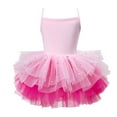 thumbnail image 2 of Girls Dresses Ballerina Sequins Tutu Skirted Dance Leotard Suspender Bodysuit Baby Girl Clothes Pink 5-6Years, 2 of 3