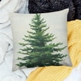 thumbnail image 2 of Patifu Christmas Tree Throw Pillow Cushion Cover Fir Green Watercolor Celebration Merry Christmas Pillow Case Decorative Square Accent Pillow Case  22x22in, 2 of 5