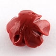 thumbnail image 2 of 20pcs Dyed Flower Synthetical Coral Beads FireBrick 10x7mm Hole: 1mm, 2 of 2