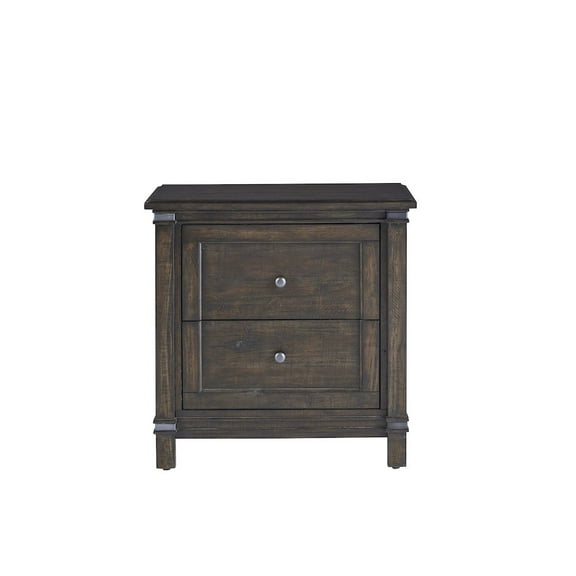 American Woodcrafters Farmwood 2-Drawer Nightstand - Whiskey Barrell