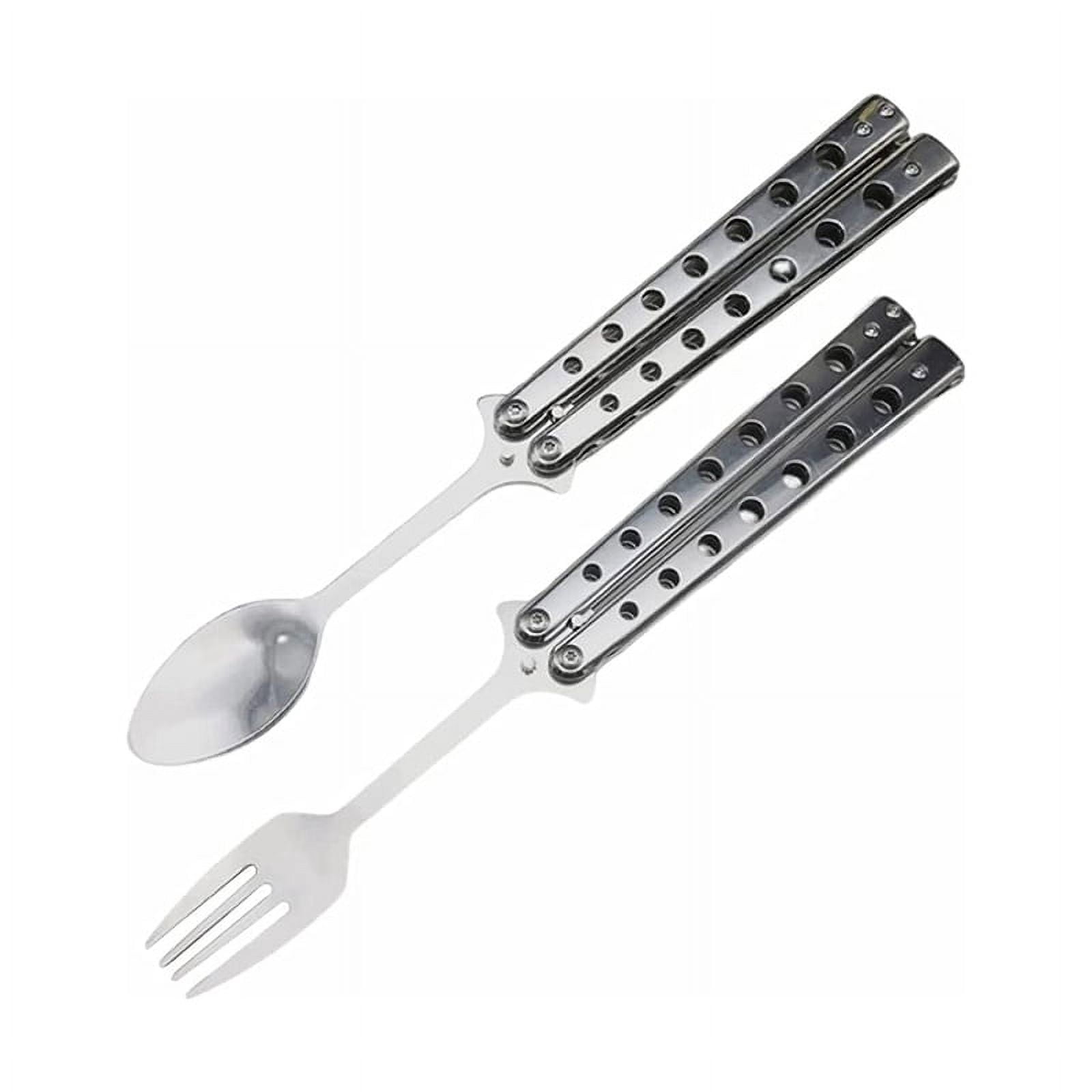 Spoon and Fork Set, Stainless Steel Cutlery for Kitchen BBQk10697