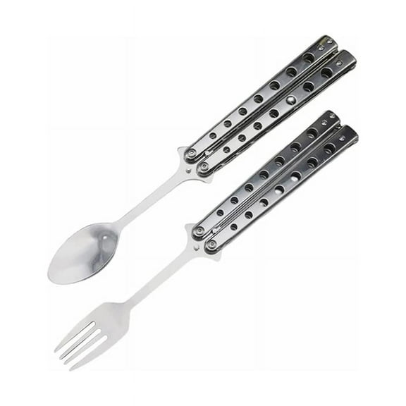 Spoon and Fork Set, Stainless Steel Cutlery for Kitchen BBQk10697