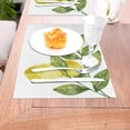 thumbnail image 5 of XMXT 1 Pcs Woven Placemats, Three Watercolor Lemons Stain Resistant Anti-Skid Placemat for Kitchen Table, 12 x 18 inches, 5 of 6