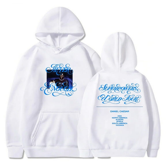 Daniel Caesar Superpowers World Tour Hoodie Unisex Long Sleeve Streetwear Women Men Hooded Sweatshirt Hip Hop Clothes