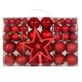 thumbnail image 2 of Hwkond Christmas Balls Decorations 101PCS Christmas Ball Ornaments Christmas Tree Decoration Holiday Multiple Styles Ornaments For Christmas Trees Party Ball Decoration (Red,1.18In), 2 of 2