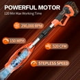 thumbnail image 4 of FOUKUS 520CFM Cordless Leaf Blower: 290000RPM Electric Leaf Blower with Fast Charing Batteries and Charger, Foldable Leaf Blower for Blowing Leaves, Patio Cleaning, Lawn Care and Dust, 4 of 7