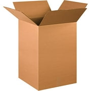 BOX USA 10 Pack of Tall Corrugated Cardboard Boxes, 16" L x 16" W x 26" H, Kraft, Shipping, Packing and Moving