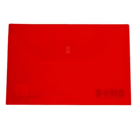 Sons, Legal Envelope, Plastic, Unsealed, 15in, Red