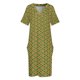 thumbnail image 4 of Belleza atemporal: Vestido de mujer con bolsillos sueltos, estampado de flores vintage en verde oscuro y rojo, vestido de playa, vestido de manga larga, 4 of 7