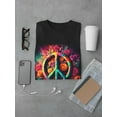 thumbnail image 3 of Floral Peace, Colorful Flowers T-Shirt Womens -Smartprints Designs, Female Regular Fit, 3 of 4