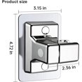 thumbnail image 2 of 2pcs Shower Bracket No Drilling, 360° Adjustable Wall Mounted Shower Bracket (Silver), 2 of 5