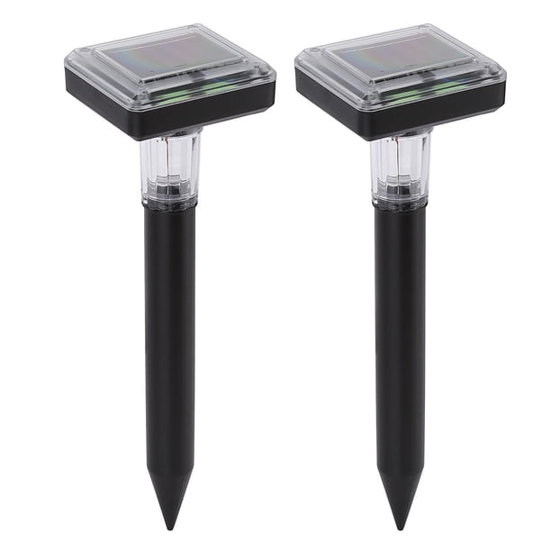 Repelente de topos Jadeshay 2 uds estacas repelentes de LED picos disuasorios