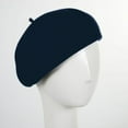 thumbnail image 3 of Wool Basque Beret by Héritage par Laulhère - M - Navy Blue, 3 of 5