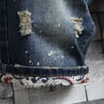 thumbnail image 6 of Summer New Men Ripped Short Jeans Streetwear Hole Straight Slim Casual Denim Shorts Male Brand Clothes, 6 of 6