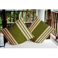 thumbnail image 3 of Simply Daisy 18" x 18" Stripe Indoor/Outdoor Polyester Throw Pillow, Olive, 3 of 3