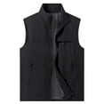 thumbnail image 2 of FRSASU Men's Lightweight Cargo Vest Outerwear Windproof Sleeveless Jacket for Golf Running Hiking Black, 2 of 9