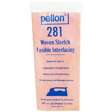 Pellon 281 Woven Fabric Interfacing, White 20" x 1 Yards Precut Package