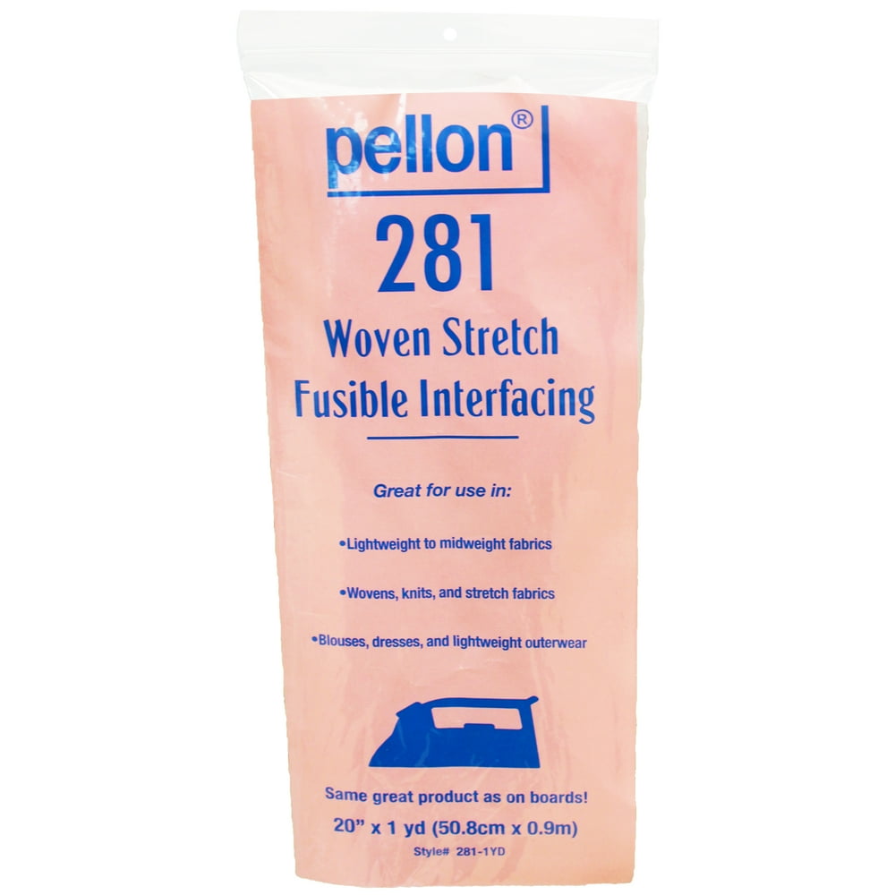 Pellon 281 Woven Fabric Interfacing, White 20" x 1 Yards Precut Package