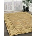 thumbnail image 2 of Ahgly Company Indoor Round Abstract Cinnamon Brown Abstract Area Rugs, 7' Round, 2 of 6