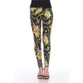 thumbnail image 1 of Womens One Size Fits Most Printed Leggings, Black & Gold, 1 of 1