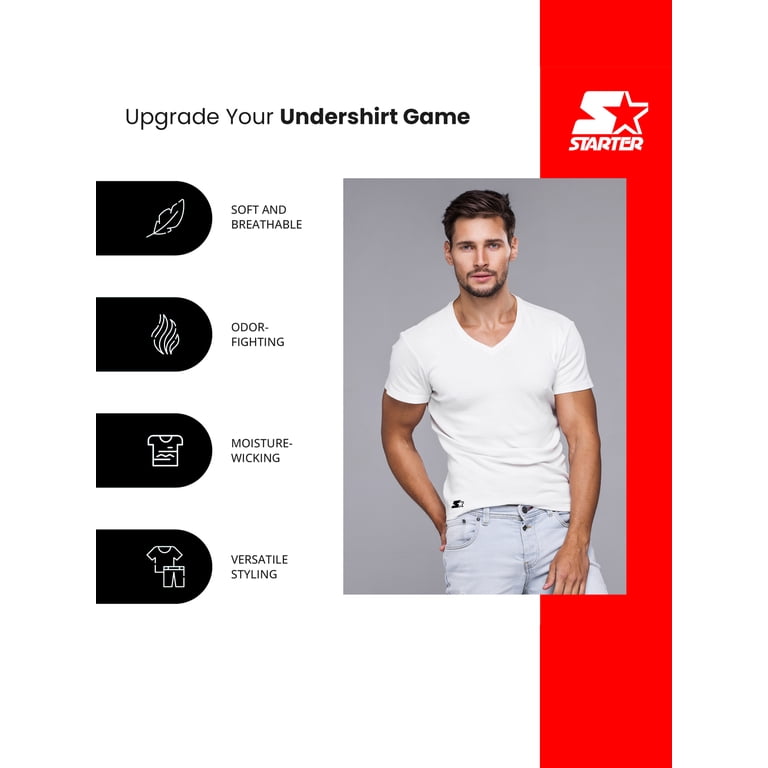 Starter Men's V-Neck Short Sleeve Tee 6-Pack photo 2