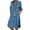 Light Blue, variant on utcoco casual loose women's long sleeve denim shirt dress