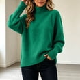 thumbnail image 4 of Turilly Women's Plus Size Turtleneck Pullover Sweater Thick Knit Long Sleeve Relaxed Fit Solid Base Layer Top, 4 of 6