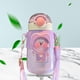 thumbnail image 3 of Botella de agua aislada de 600 ml, sin BPA, grande, para correr, montar a caballo, niñas y niños. Violeta, 3 of 8