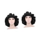 thumbnail image 2 of 2 piezas de gorro para dormir con ala ancha elástica y transpirable de satén para envolver el cabello, color negro, 2 of 12