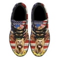 thumbnail image 2 of Happy 4th Of July Sunflower Highland Cow American flag Shoes Sneakers Black Size 6, 2 of 7