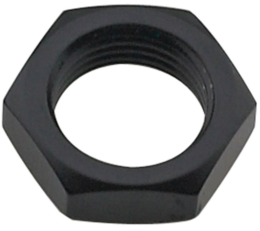 Fragola Bulkhead Fitting Nut - 8 AN - Aluminum - Black Anodize - Each