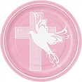 thumbnail image 1 of Unique Assiettes de Fête en Papier Dove pour Baptême Croix (Lot de 8), 1 of 1