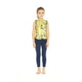 thumbnail image 4 of Girl's Athletic Sportswear Patterned Tank Top and Solid Legging Set in Garden Poppy Yellow Small, 4 of 5
