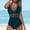 Navy, variant on Otvok One-Piece Tankinis Womens Sleeveless Solid Bikini Set Swimsuit Push-Up Padded Swimwear Beachwear