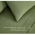 thumbnail image 3 of Chezmoi Collection Extra Soft Bed Sheets Set, Double Brushed Microfiber 14-Inches Deep Pockets, 4-Piece Sheet Set, King, Olive Green, 3 of 8