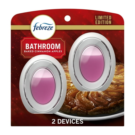 Febreze Bath Air Freshener, Odor-Fighting, Baked Cinnamon Apples, 2 Count