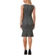 thumbnail image 3 of Vestido elegante de tweed sin mangas con cuello barco para mujer INSPIRE CHIC en negro XL, 3 of 5
