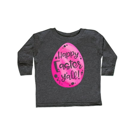 

Inktastic Happy Easter Y all Pink Easter Egg Gift Toddler Boy or Toddler Girl Long Sleeve T-Shirt
