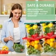 thumbnail image 2 of Lallisa 4 Pcs Food Storage Containers with Scales 8 qt and 4 qt Square Containers with Lids and Handles Polycarbonate Air Tight for Home Storage Kitchen Restaurant(Red, Green), 2 of 6